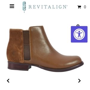 REVITALIGN Brown Leather Ankle Boots